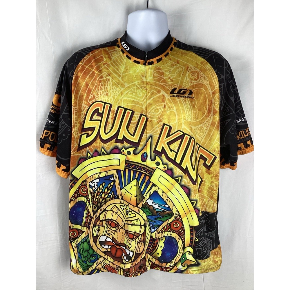 Louis Garneau Cycling Jersey Men's Size 3XL Full Zip 3 Back Pockets